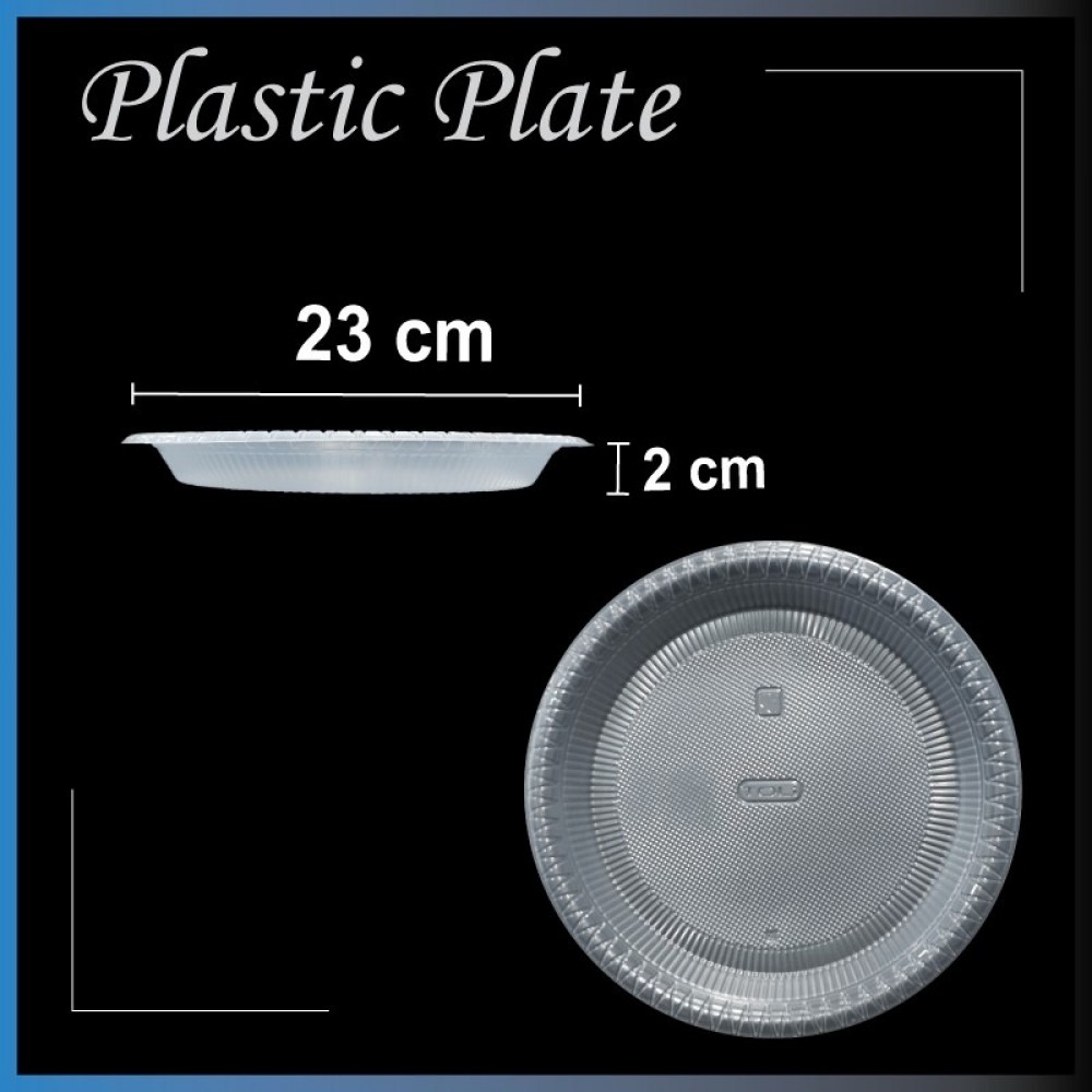 9" PP PLASTIC PLATE  (50'S) TOLi