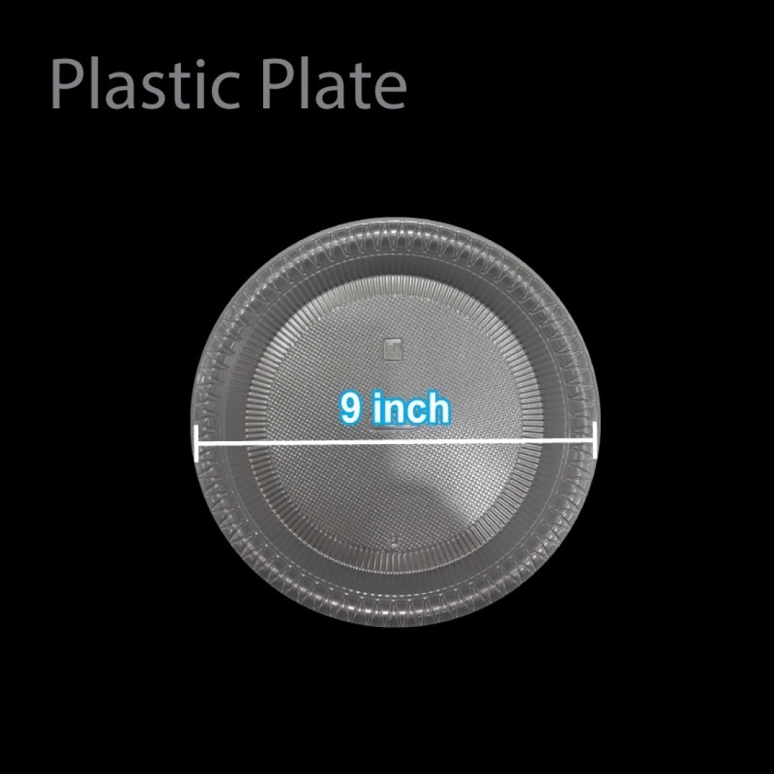 9" PP PLASTIC PLATE  (50'S) TOLi