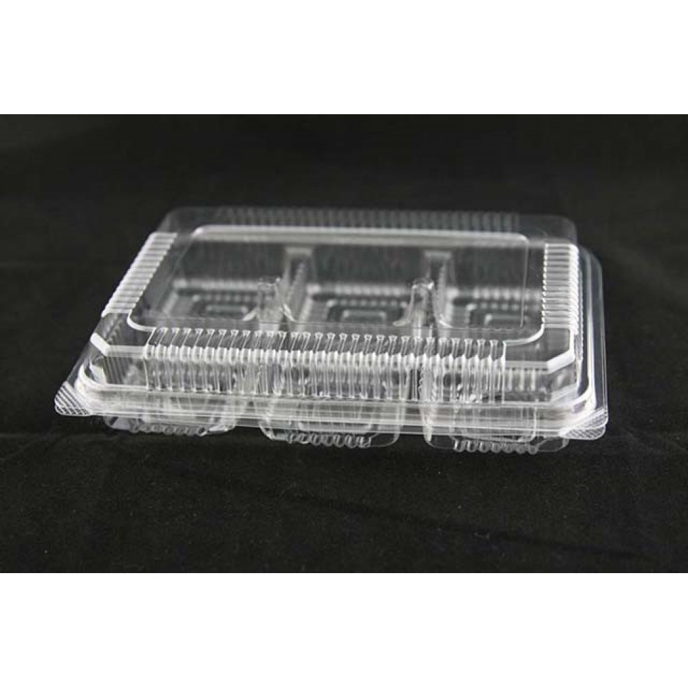 PLASTIC BOX BX-162 (BABY CHIFFON) 6 CAVITY W/BENXON LOGO (CLEAR) (100'S) (5PKT/CTN)