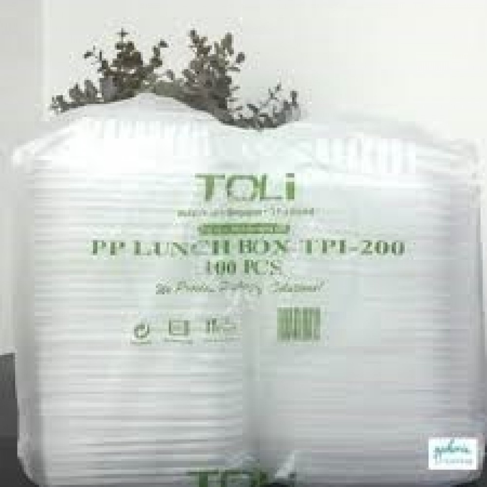 TPI 200 PP PLASTIC LUNCH BOX (100'S) 