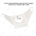 PAPER MUFFIN CAKE BOX WITH WINDOW AND HANDLE 1 CAVITY (9.2(W)*9.2(L)*11(H) CM PAPER MUFFIN CAKE BOX WITH WINDOW AND HANDLE 1 CAVITY (9.2(W)*9.2(L)*11(H) CM