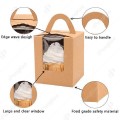 PAPER MUFFIN CAKE BOX WITH WINDOW AND HANDLE 1 CAVITY (9.2(W)*9.2(L)*11(H) CM PAPER MUFFIN CAKE BOX WITH WINDOW AND HANDLE 1 CAVITY (9.2(W)*9.2(L)*11(H) CM