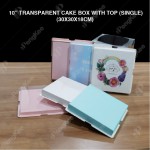 10" TRANSPARENT CAKE BOX WITH PAPER TOP(SINGLE) (30*30*18CM)-