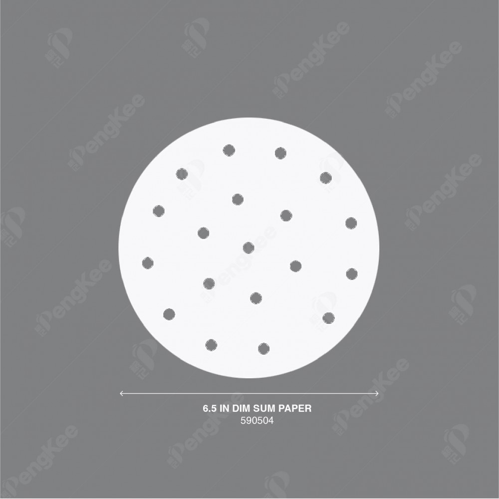 6.5" DIM SUM PAPER 蒸笼纸 DS165 (400'S) (60PKT/CTN)