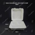B028 8" SUGARCANE LUNCH BOX (3 COMP.) 50'S X 6PKT B028 8" SUGARCANE LUNCH BOX (3 COMP.) 50'S X 6PKT