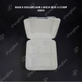 B028 8" SUGARCANE LUNCH BOX (3 COMP.) 50'S X 6PKT B028 8" SUGARCANE LUNCH BOX (3 COMP.) 50'S X 6PKT