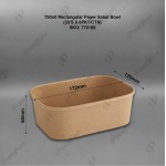 KRAFT PAPER RECTANGULAR SALAD BOWL 750 & 1000ML