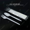 DISPOSABLE 6.5” PLASTIC 3 IN 1 CUTLERY SET (WHITE) ; (SPOON, FORK, FACIAL TISSUE) DISPOSABLE 6.5” PLASTIC 3 IN 1 CUTLERY SET (WHITE) ; (SPOON, FORK, FACIAL TISSUE)