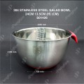 304 STAINLESS STEEL SALAD BOWL 24CM 13.5CM (H) (CM) 