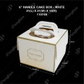 6" HANDLE CAKE BOX (21(L)*21(W)*15(H)CM) - WHITE