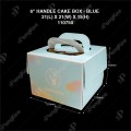 6" HANDLE CAKE BOX (21(L)*21(W)*15(H)CM) - BLUE