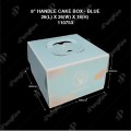 8" HANDLE CAKE BOX (26(L)*26(W)*16(H)CM) - BLUE