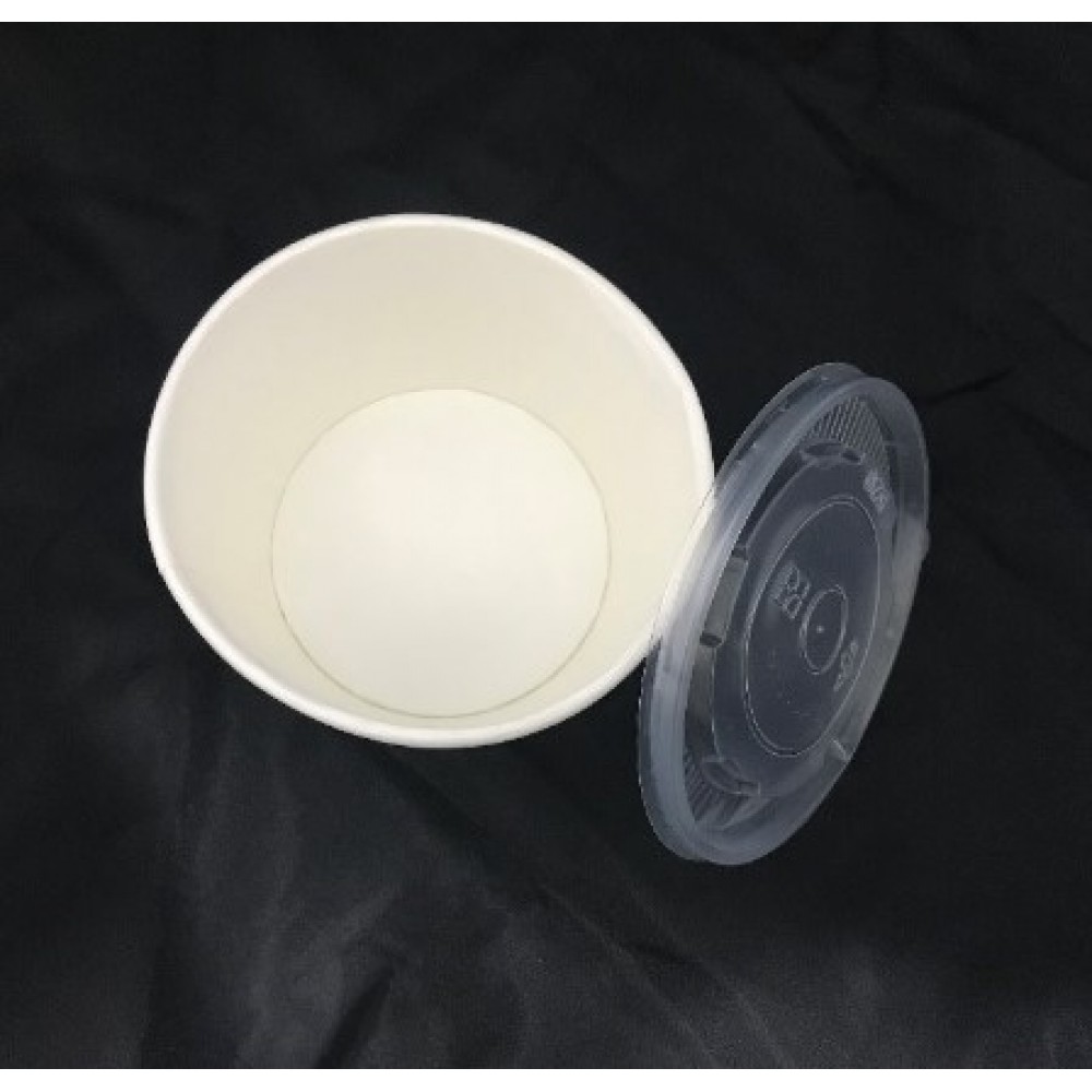 520CC PAPER BOWL (DPE) (PLAIN WHITE) TBH