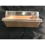 PAPER BOX WITH PLASTIC LID E01 (BROWN) (14CM X 12.5CM X 6CM ) (50'S)