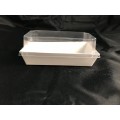 PAPER BOX WITH PLASTIC LID E011 (WHITE) (16CM X 9CM X 6CM ) (50'S) PAPER BOX WITH PLASTIC LID E011 (WHITE) (16CM X 9CM X 6CM ) (50'S)