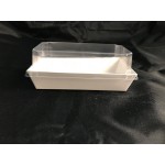 PAPER BOX WITH PLASTIC LID E011 (WHITE) (16CM X 9CM X 6CM ) (50'S)