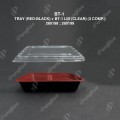 BT-1 LID (CLEAR) + TRAY (RED + BLACK) (3 COMP.) BT-1 LID (CLEAR) + TRAY (RED + BLACK) (3 COMP.)