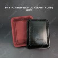 BT-3 TRAY (RED-BLK) + LID (CLEAR) (1 COMP.) (50'S/PKT) (12PKT/CTN) BT-3 TRAY (RED-BLK) + LID (CLEAR) (1 COMP.) (50'S/PKT) (12PKT/CTN)