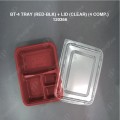 BT-4 TRAY (RED-BLK) + LID (CLEAR) (4 COMP.) (50'S/PKT)(12PKT/CTN) BT-4 TRAY (RED-BLK) + LID (CLEAR) (4 COMP.) (50'S/PKT)(12PKT/CTN)