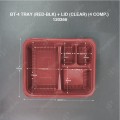 BT-4 TRAY (RED-BLK) + LID (CLEAR) (4 COMP.) (50'S/PKT)(12PKT/CTN) BT-4 TRAY (RED-BLK) + LID (CLEAR) (4 COMP.) (50'S/PKT)(12PKT/CTN)