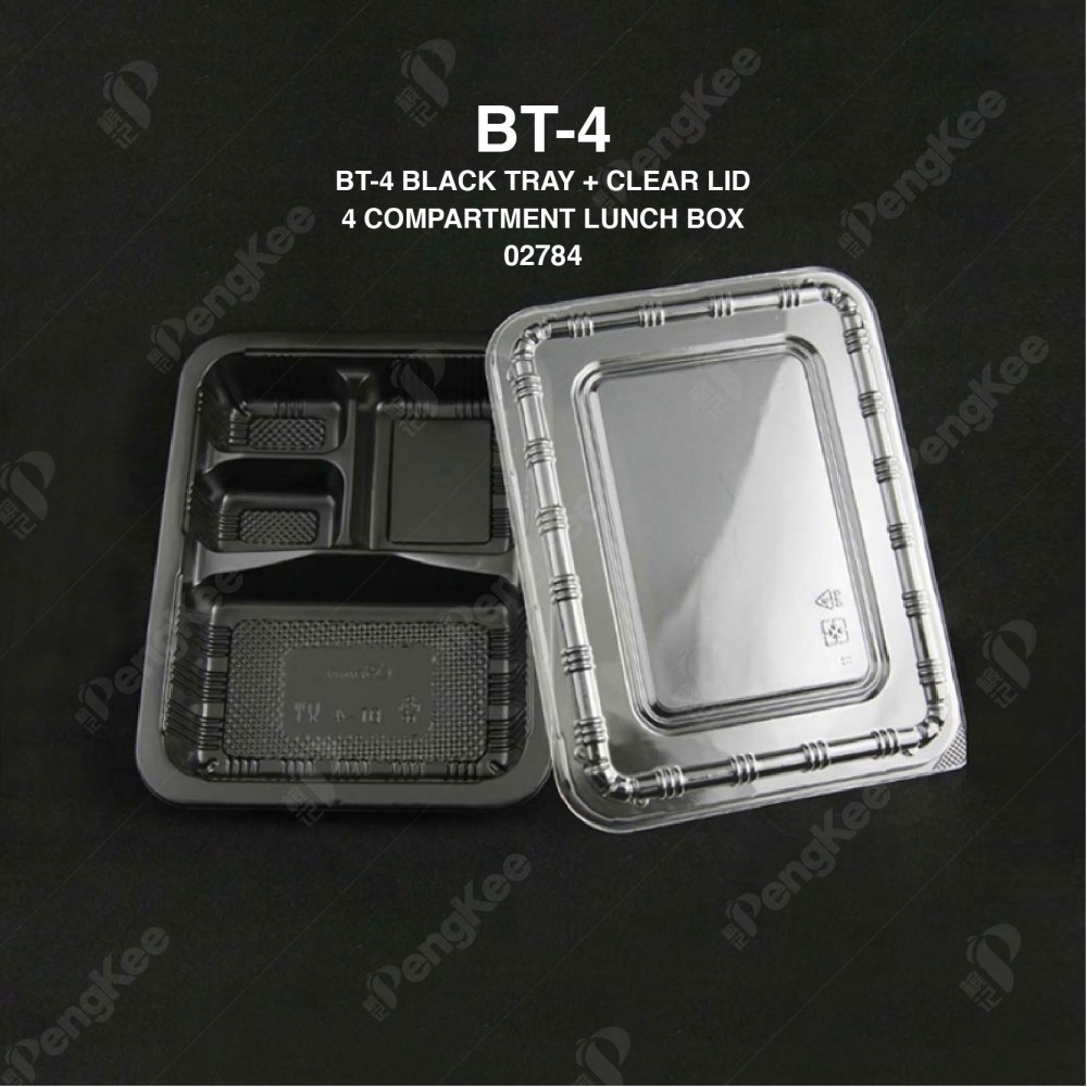 BT-4 LID (CLEAR) + TRAY (4 COMP.)