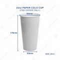 22OZ DOUBLE PE COLD CUP (PLAIN WHITE) [PRE- ORDER] 