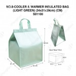 NO.8-COOLER & WARMER INSULATED BAG (LIGHT GREEN) (34x31x39cm) (CM) 保温袋