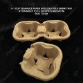 1+1 CUP TEARABLE PAPER MOULDED PULP DRINK TRAY (2 TEARABLE TO 1) (100'S) (6PKTCTN) 1+1 CUP TEARABLE PAPER MOULDED PULP DRINK TRAY (2 TEARABLE TO 1) (100'S) (6PKTCTN)