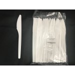 6.5" PLASTIC KNIFE (PW) (+-50'S) (40PKT/CTN)