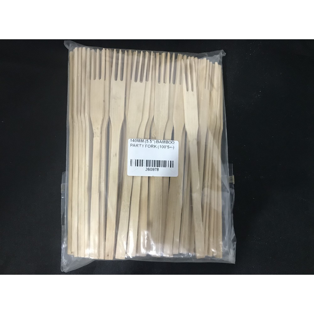 140MM (5.5") BAMBOO PARTY FORK (100'S+-)