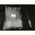 7" (190MM) LUXURY PLASTIC CUTLERY KNIFE (CLEAR) (+-50'S) (40PKT/CTN) 7" (190MM) LUXURY PLASTIC CUTLERY KNIFE (CLEAR) (+-50'S) (40PKT/CTN)