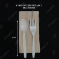 6" BIO CUTLERY SET 3 IN 1 (SPOON, FORK & BROWN NAPKIN 1PLY) (10 SET X 50PKT/CTN) 6" BIO CUTLERY SET 3 IN 1 (SPOON, FORK & BROWN NAPKIN 1PLY) (10 SET X 50PKT/CTN)