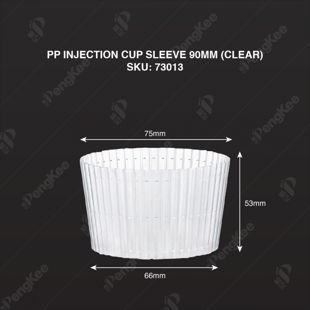 PP INJECTION CUP SLEEVE 90MM (CLEAR) 