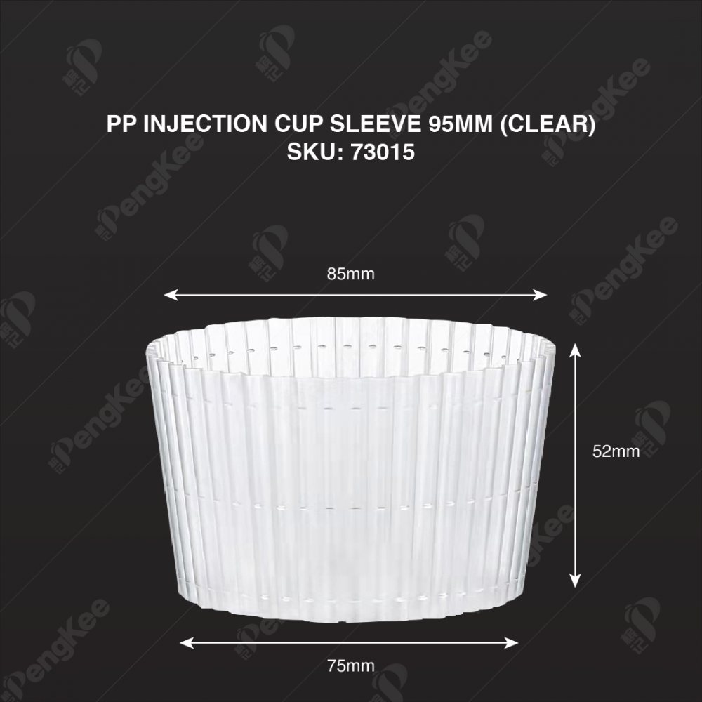 PP INJECTION CUP SLEEVE 95MM (CLEAR) 