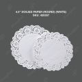 4.5" DOILIES PAPER (ROUND) (WHITE) ( 220'S)