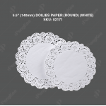 5.5" (140mm) DOILIES PAPER (ROUND) (WHITE) (NO:L-140)/(NO:K-140) 花底纸 (200'S)