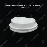 P80 PS RECLOSABLE HOT CUP LID (WHITE)(for 8oz ripple cup/12oz paper cold cup/12oz paper cup 1PE (red/blk/brown) 