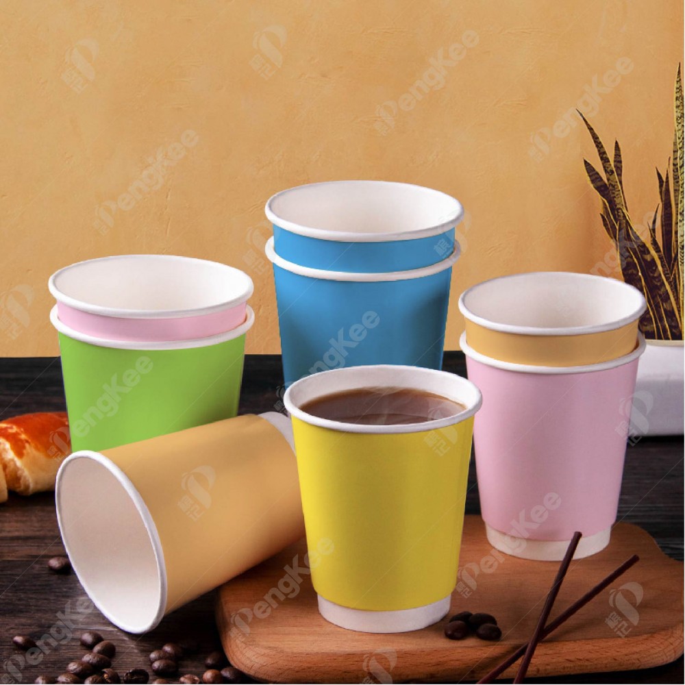 8OZ DOUBLE WALL HOT CUP (ASSTD COLOR)