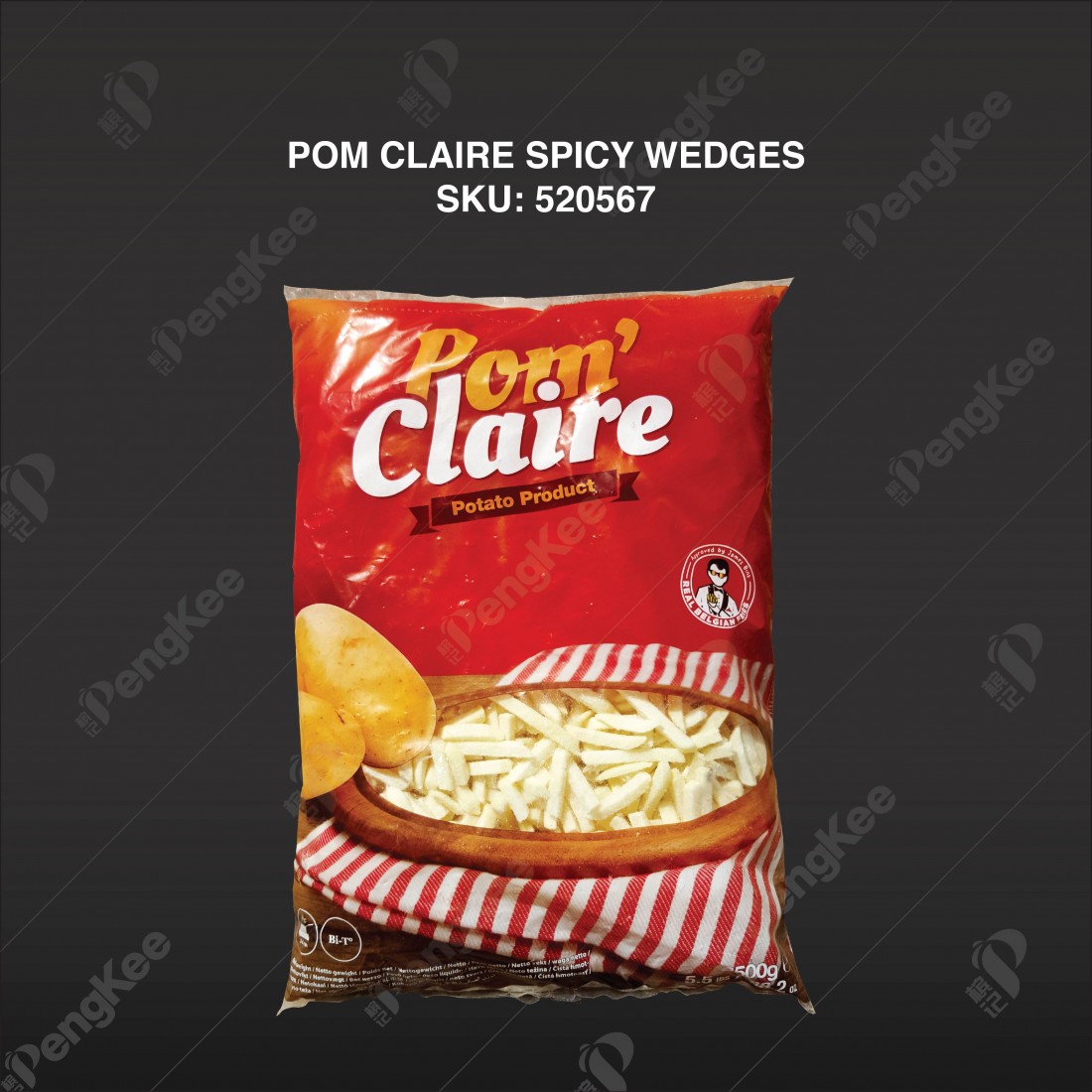POM CLAIRE SPICY WEDGES (1KG)