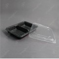 FP-2C PP PLASTIC 2 COMPARTMENT LUNCH BOX (BLACK BASE) + LID FP-2C PP PLASTIC 2 COMPARTMENT LUNCH BOX (BLACK BASE) + LID