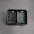 FP-2C PP PLASTIC 2 COMPARTMENT LUNCH BOX (BLACK BASE) + LID FP-2C PP PLASTIC 2 COMPARTMENT LUNCH BOX (BLACK BASE) + LID