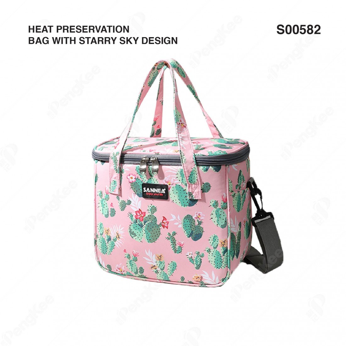 (CL1935-1) HEAT PRESERVATION BAG with CASTUS DESIGN (8L) (24*15*20 cm)