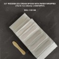 3.0" WOODEN ICE CREAM SPOON WITH PAPER WRAPPED 3.0" WOODEN ICE CREAM SPOON WITH PAPER WRAPPED