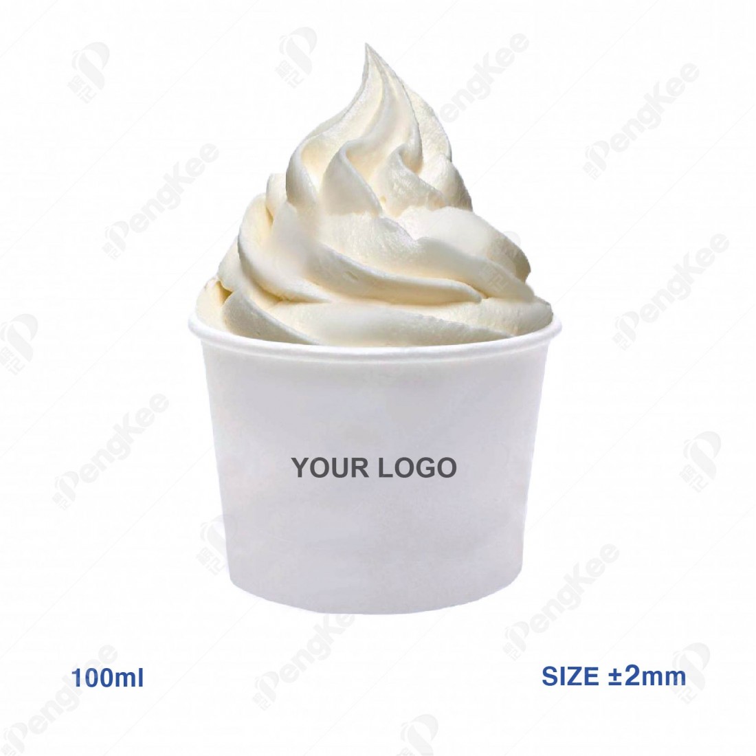 100ML ICE- CREAM CUP (PLAIN WHITE)