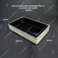 ZS215 KAMULONG WOODEN TRAY & PLASTIC LID COVER ZS215 KAMULONG WOODEN TRAY & PLASTIC LID COVER