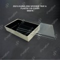 ZS215 KAMULONG WOODEN TRAY & PLASTIC LID COVER ZS215 KAMULONG WOODEN TRAY & PLASTIC LID COVER