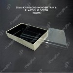 ZS215 KAMULONG WOODEN TRAY & PLASTIC LID COVER 