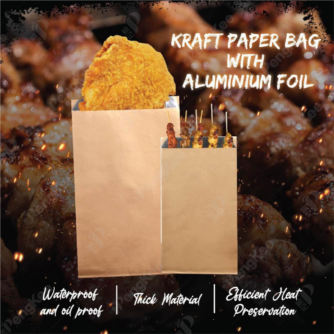 KRAFT PAPER BAG WITH ALUMINIUM FOIL (BIG)