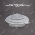 PP CLAM SHELL BOWL LID BL-140 (COMPARTMENT LID FOR BOWL 850CC/1000CC) (100'S/PKT) PP CLAM SHELL BOWL LID BL-140 (COMPARTMENT LID FOR BOWL 850CC/1000CC) (100'S/PKT)