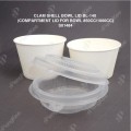 PP CLAM SHELL BOWL LID BL-140 (COMPARTMENT LID FOR BOWL 850CC/1000CC) (100'S X 3PKT/CTN) PP CLAM SHELL BOWL LID BL-140 (COMPARTMENT LID FOR BOWL 850CC/1000CC) (100'S X 3PKT/CTN)